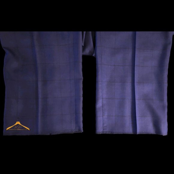 Jos. A. Bank Suit - 50R/45, Blue Windowpane Plaid, NWT - Picture 11 of 16